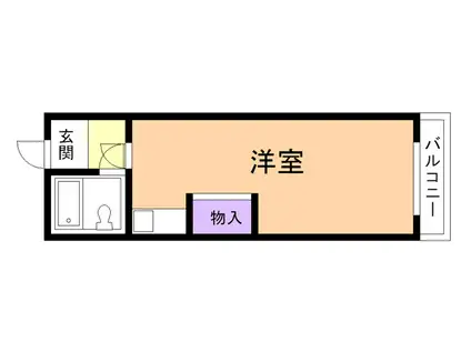 コーポあなやま(ワンルーム/3階)の間取り写真