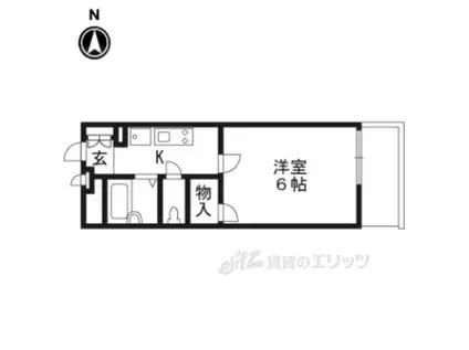 レオパレス吉祥院(1K/1階)の間取り写真