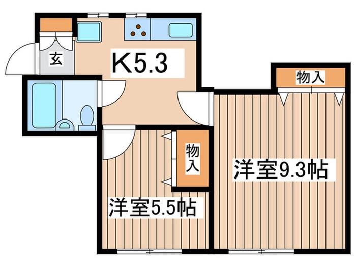 第2中村ビル(2K/3階)の間取り写真