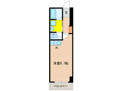 TOKIWA13(ワンルーム/3階)の間取り写真