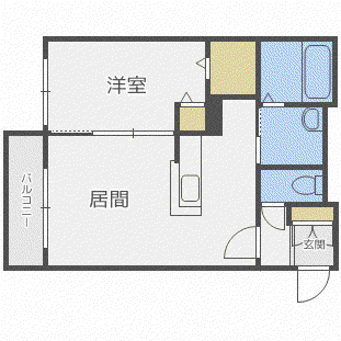 アールグレイ(1LDK/2階)の間取り写真