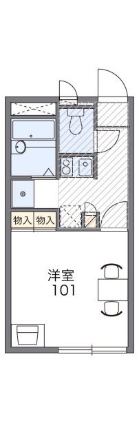 レオパレスセレステ(1K/1階)の間取り写真