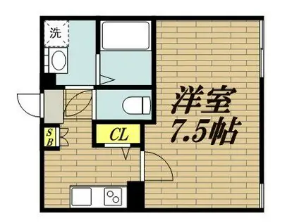 ベイルーム相模原中央(1K/3階)の間取り写真