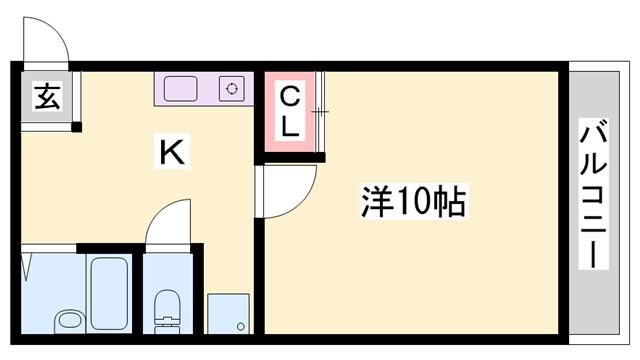 シャインコスモマンション(1DK/1階)の間取り写真