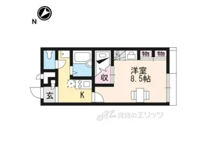 レオパレスアーネスト(1K/1階)の間取り写真