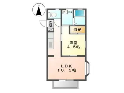 サンシティ雅III(1LDK/2階)の間取り写真