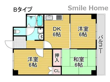 エムテック北島(3DK/3階)の間取り写真