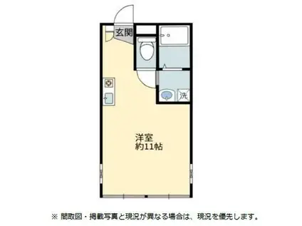 ラフェスタ彦根3(ワンルーム/3階)の間取り写真