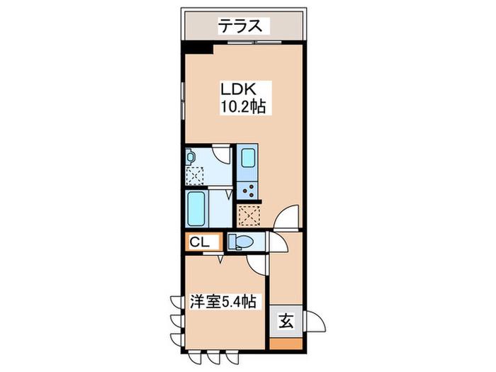 GRAND STATION 宮上II(1LDK/2階)の間取り写真