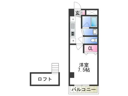 ソフィアコート(1K/4階)の間取り写真