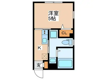 グランアークス高島平(1K/1階)の間取り写真