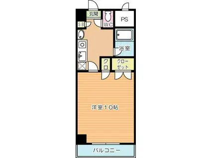 サルヴァトーレ西小倉(1K/6階)の間取り写真