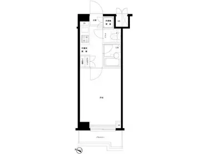 ルーブル中落合(1K/4階)の間取り写真