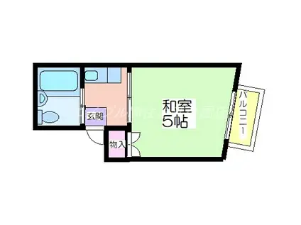 コスモIII(1K/5階)の間取り写真