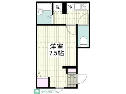 大田区南馬込2丁目計画(1K/1階)の間取り写真