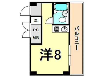 元町アーバンライフ(ワンルーム/10階)の間取り写真