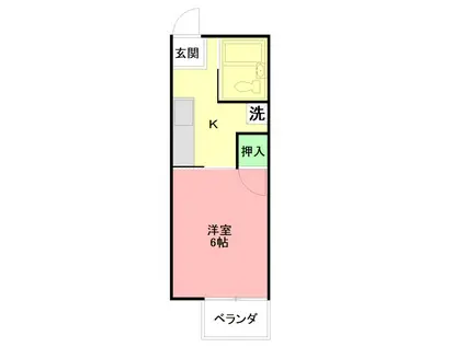 シティハイムエクセルⅢ(1K/2階)の間取り写真