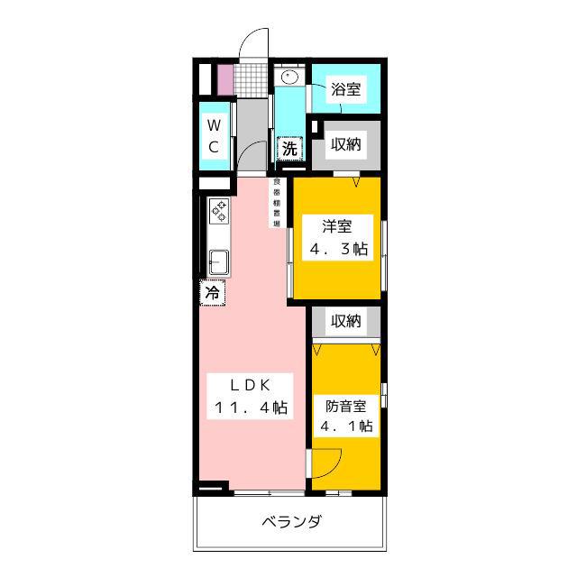 LIBERTE井草(2LDK/2階)の間取り写真
