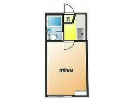 プラザ・ドゥ・リンド(1K/1階)の間取り写真