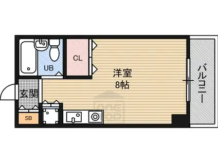 東明マンション江坂(ワンルーム/7階)の間取り写真