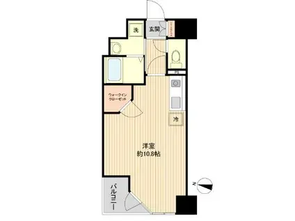 HF晩翠通レジデンス(ワンルーム/6階)の間取り写真