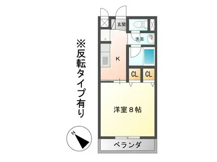 PROMENADE AOKI C(1K/1階)の間取り写真