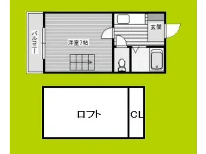 アベニュー岸里(1K/5階)の間取り写真