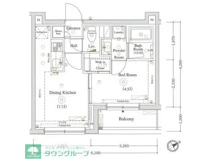 DIPS上北沢ノース VILLA(1DK/5階)の間取り写真