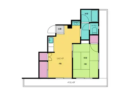 シャーレ町屋(1LDK/6階)の間取り写真