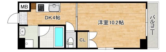ジョイアス南堀川(1K/5階)の間取り写真