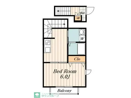 練馬区土支田計画(1K/2階)の間取り写真