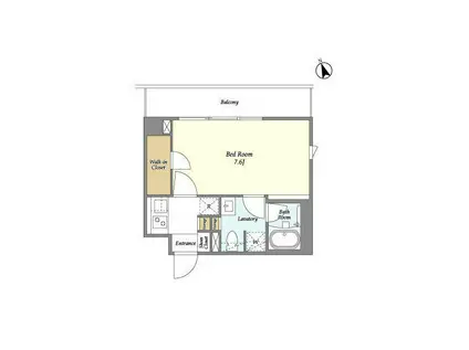 ARKMARK馬込(1K/3階)の間取り写真