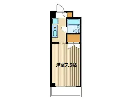 クニーズコート(ワンルーム/2階)の間取り写真