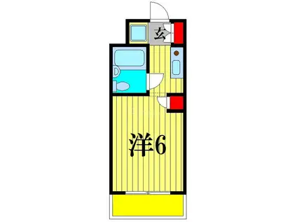 ウインベルソロ八柱5(ワンルーム/4階)の間取り写真