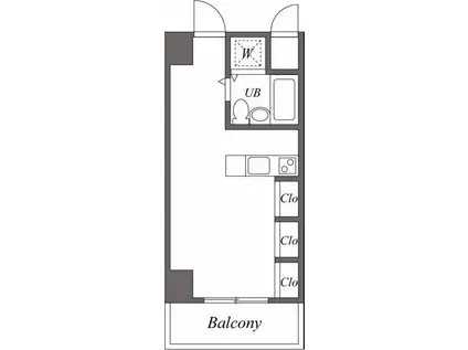 ウィンベルソロ大森第2(ワンルーム/3階)の間取り写真