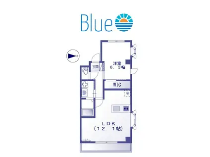 CIEL BLUE(1LDK/3階)の間取り写真