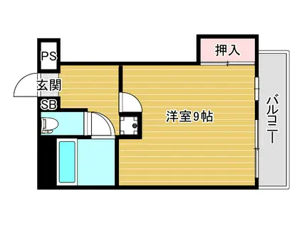 イーストコート本庄(1K/4階)の間取り写真