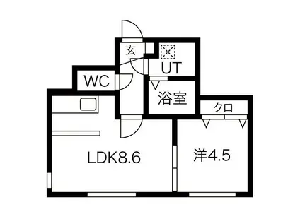 マルガレーテン(1LDK/5階)の間取り写真