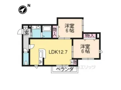 クレールフォレ(2LDK/2階)の間取り写真