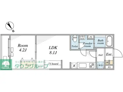 リブリ・船橋IV(1LDK/2階)の間取り写真