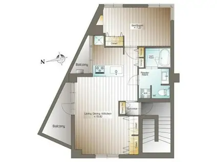 CKレジデンス・駒込(1LDK/4階)の間取り写真