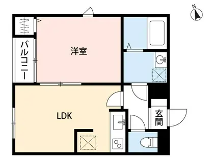 ヒルトップYKC(1LDK/2階)の間取り写真