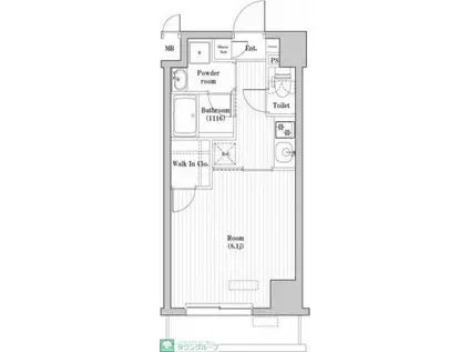 レジデンス北大塚(1K/2階)の間取り写真