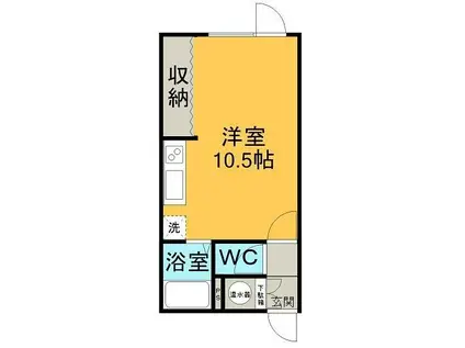ハイツはまなす(ワンルーム/1階)の間取り写真