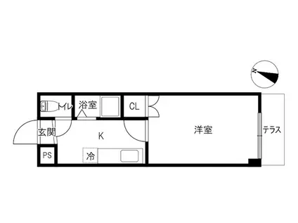アーバンプラザ(1K/1階)の間取り写真