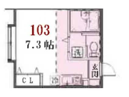 ロッセーラ横濱山手(ワンルーム/1階)の間取り写真