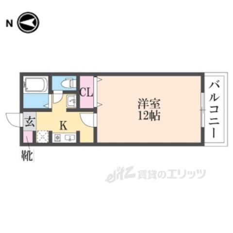 エスペランサ森川2(1K/3階)の間取り写真