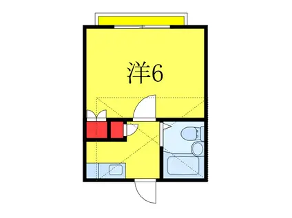 第5メゾン稲垣(1K/1階)の間取り写真