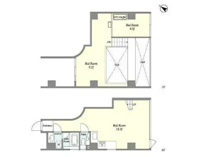 石川町2丁目マンション(2LDK/6階)の間取り写真