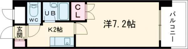 RESIDENCE岩本(1K/4階)の間取り写真